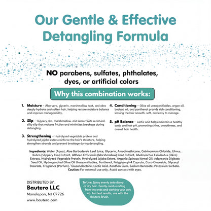 Bautero detangling spray ingredients