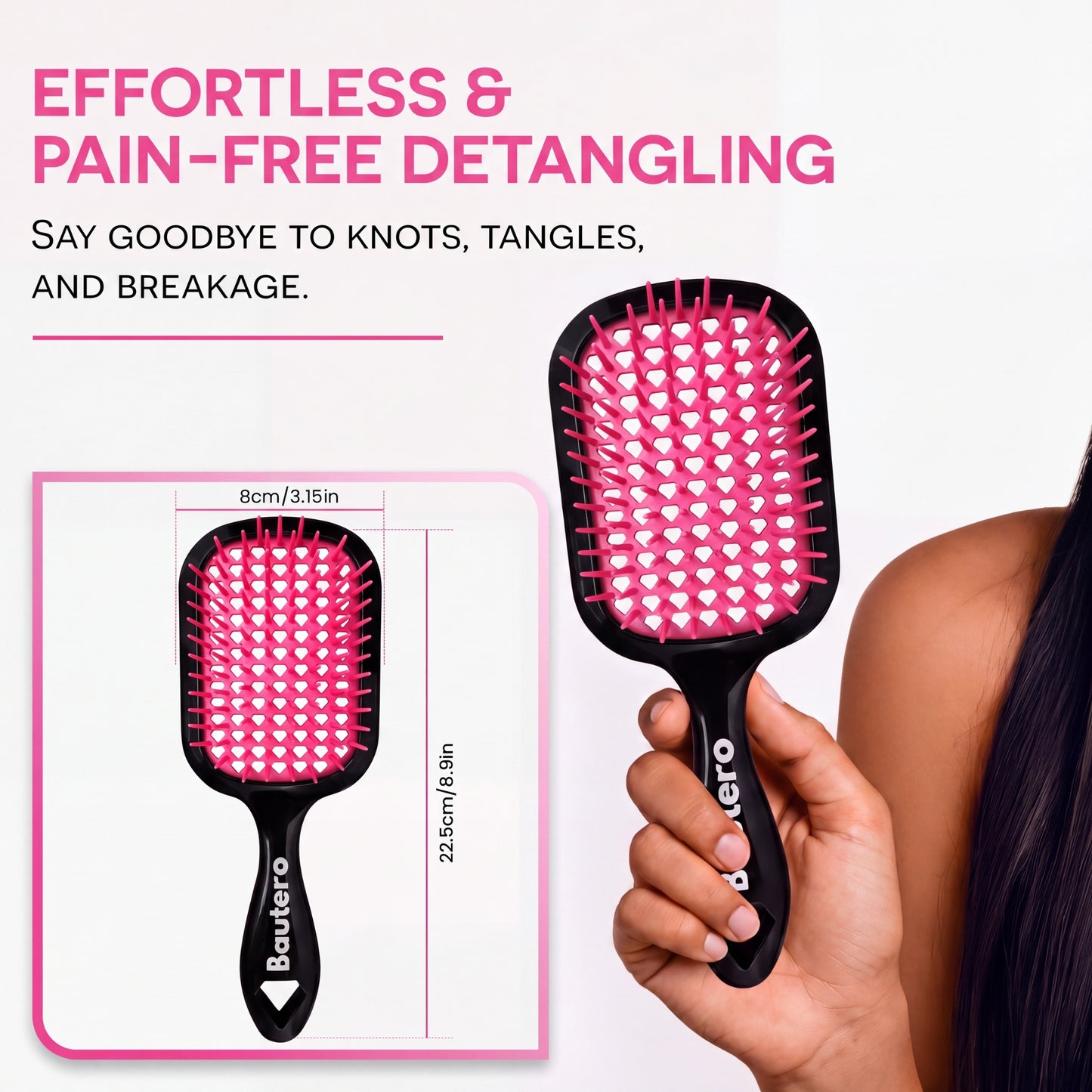 Bautero Detangler Brush – For Curly & Thick Hair