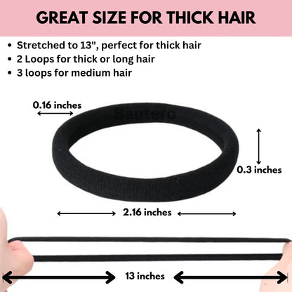 Black Hair Ties (120 Pack)