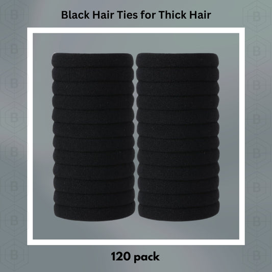 Black Hair Ties (120 Pack)