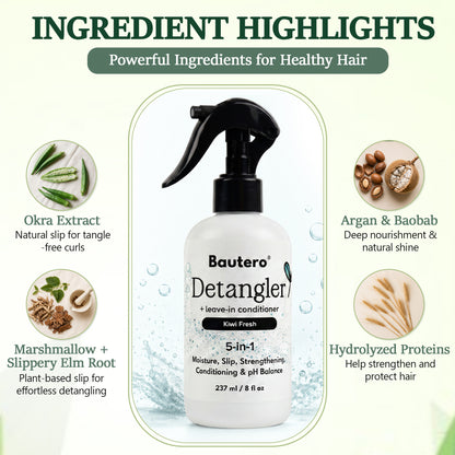 Bautero Detangling Spray + Leave-in Conditioner - 8oz